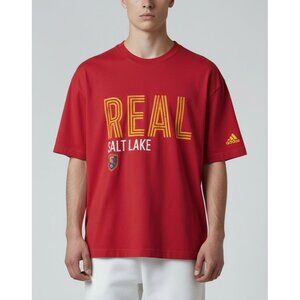 Adidas Real Salt Lake Red T-Shirt XL Short Sleeve Graphic Tee Soccer Fan Apparel